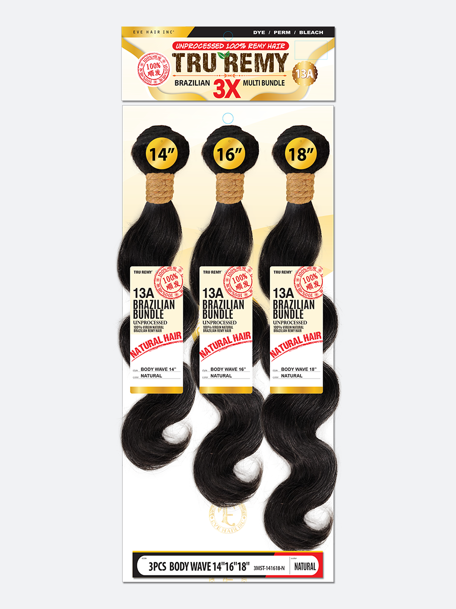 Tru Remy – Brazilian 3X Multi Bundle(Body Wave)