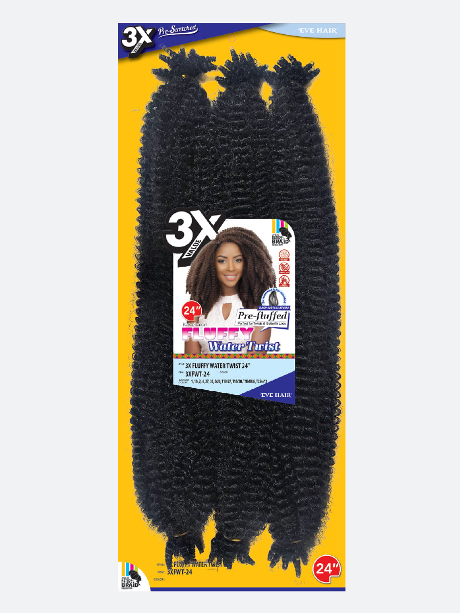 3X Fluffy Water Twist Braid 24"