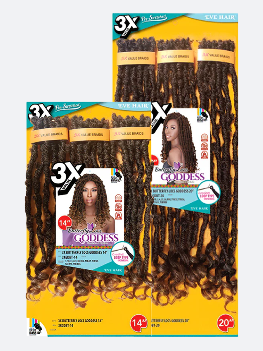 3X Butterfly Locs Goddess