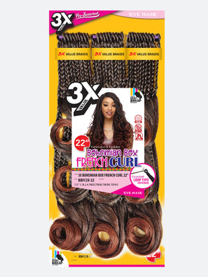 3X Ondas Bohemian Box French Curl 22"