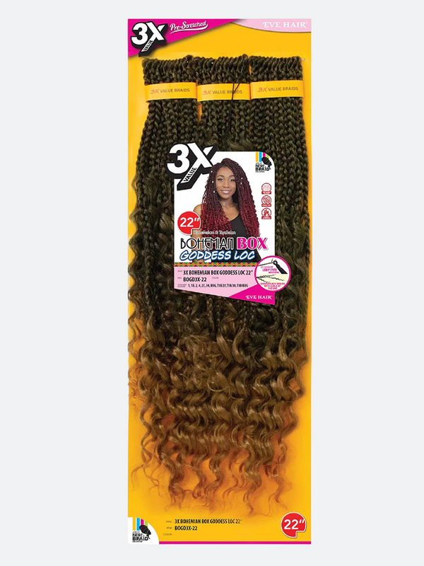 3X Bohemian Box Goddess Loc 22"