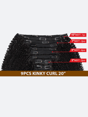 The Scarlet - Clip-In 9Pcs (Kinky Curly)