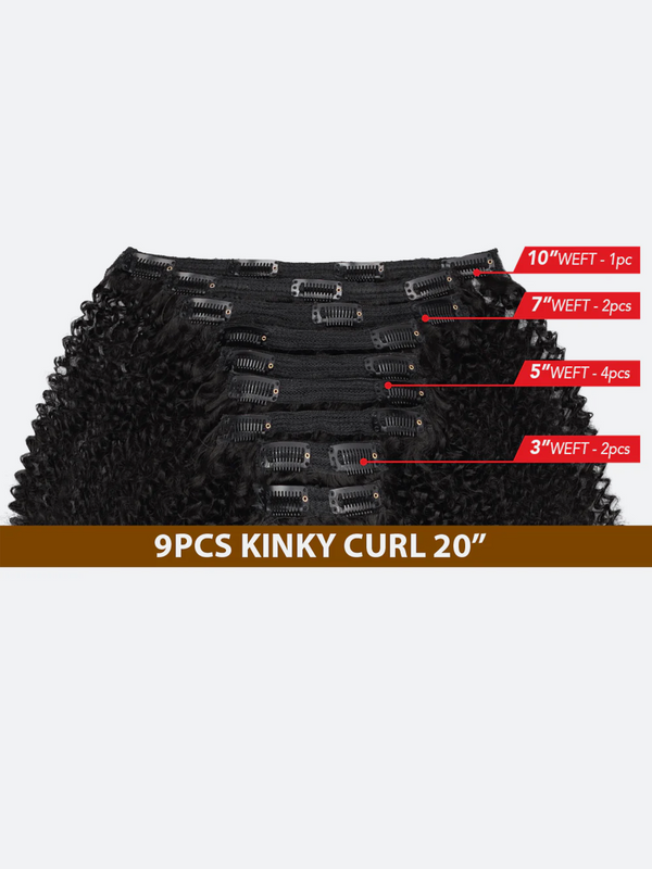 The Scarlet - Clip-In 9Pcs (Kinky Curly)