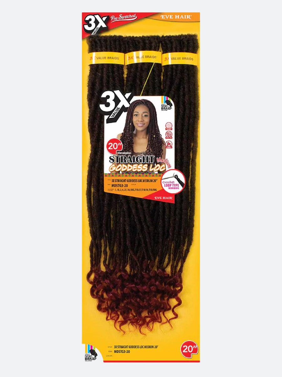 3X Straight Goddess Loc Medium 20"