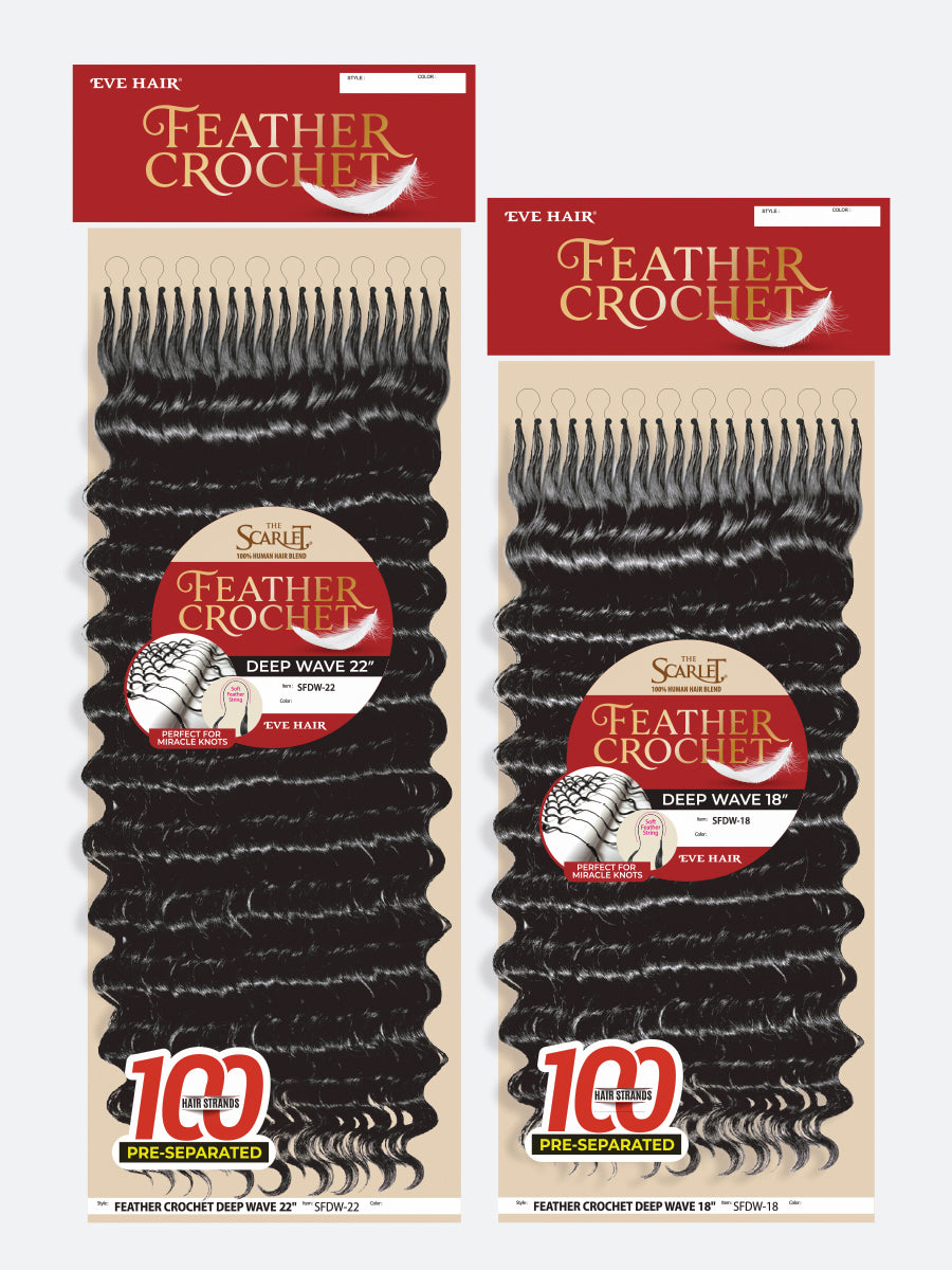 The Scarlet - Deep Wave Feather Crochet
