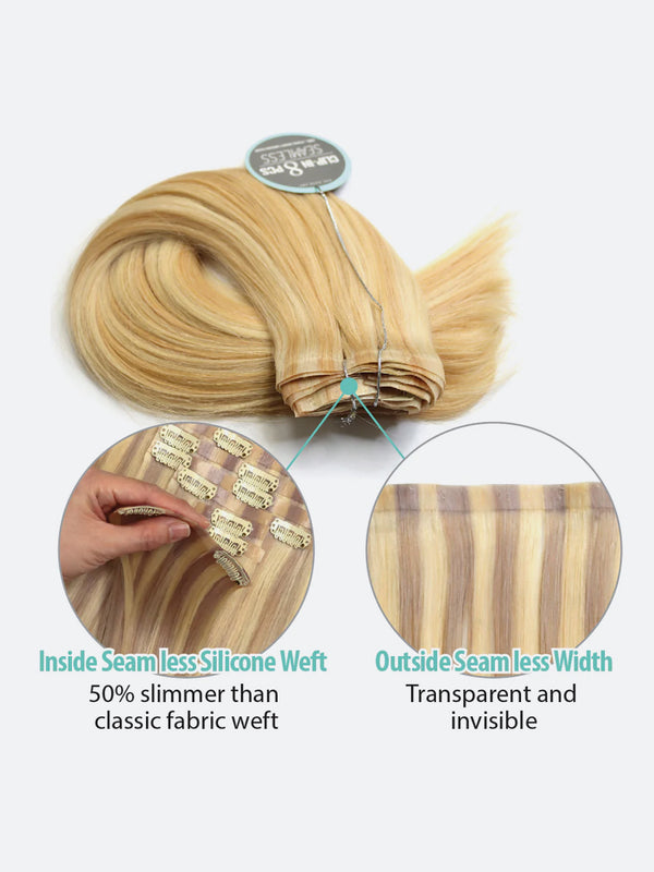 Veloce Seamless Clip-In 8Pcs (Silky Straight)