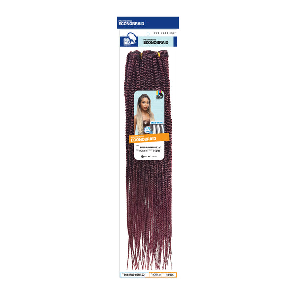 PRE-STRETCHED ECONOBRAID - Box Braid Weave 22”